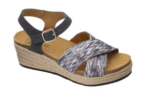SEVILLA SANDAL TEXTILE+SUEDE W GRIGIO/MULTI 36 - dottorbianchi.it