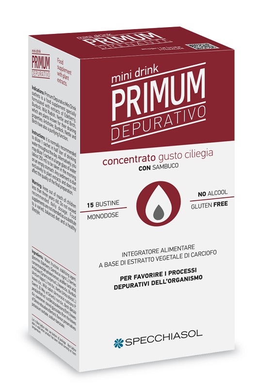 PRIMUM DEPURATIVO MINIDRINK CILIEGIA 15 STICK DA 10 ML - dottorbianchi.it