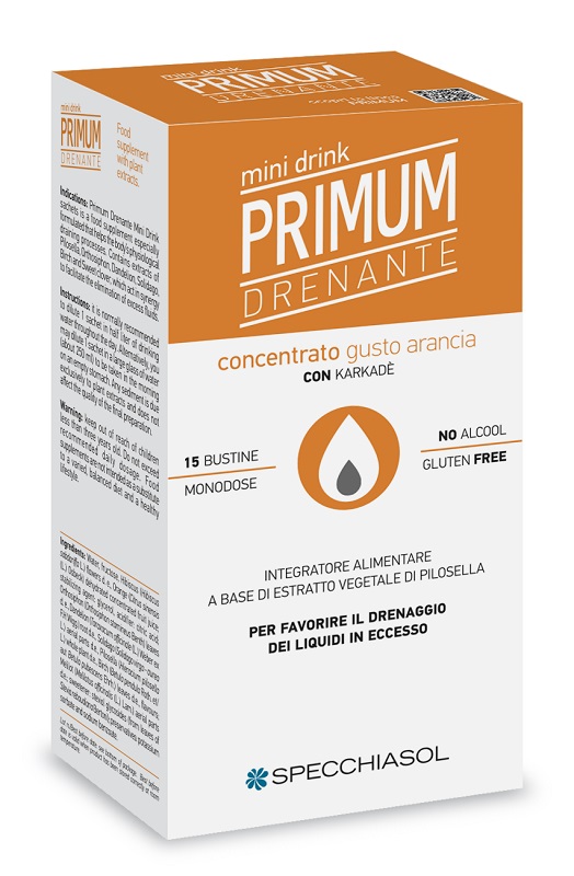 PRIMUM DRENANTE MINIDRINK ARANCIA 15 STICK DA 10 ML - dottorbianchi.it