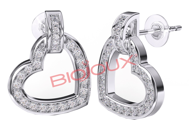 BJT224 ORECCHINO MONTECARLO HEART 12 MM - dottorbianchi.it