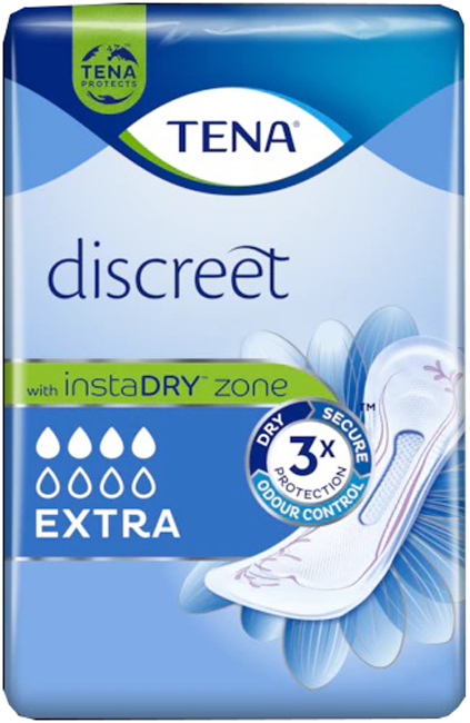 ASSORBENTE INCONTINENZA LEGGERA TENA DISCREET EXTRA 10 PEZZI - dottorbianchi.it