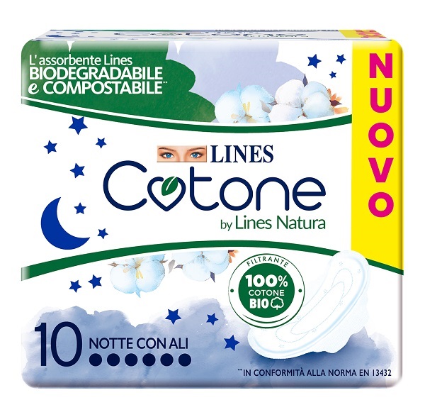 LINES COTONE BIO ULTRA NOTTE 8+2 PEZZI - dottorbianchi.it