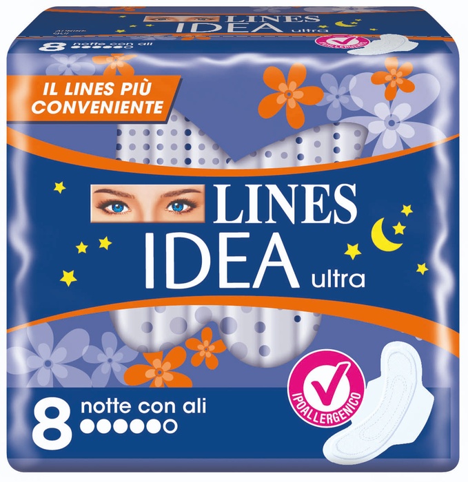 LINES IDEA ULTRA NOTTE ALI 8 PEZZI - dottorbianchi.it