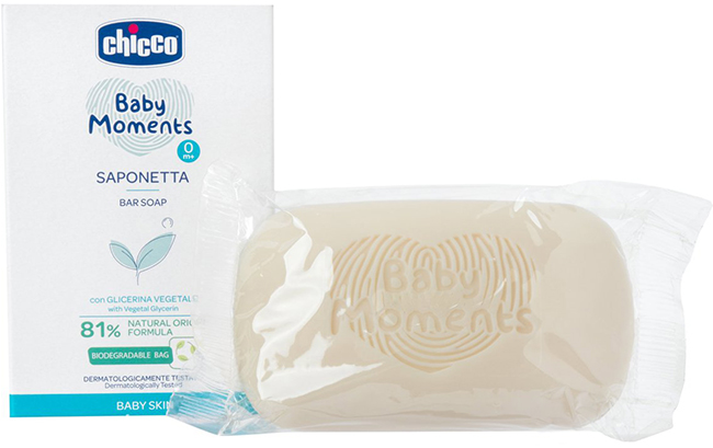 CHICCO BABY MOMENTS SAPONE SOLIDO 100 G - dottorbianchi.it