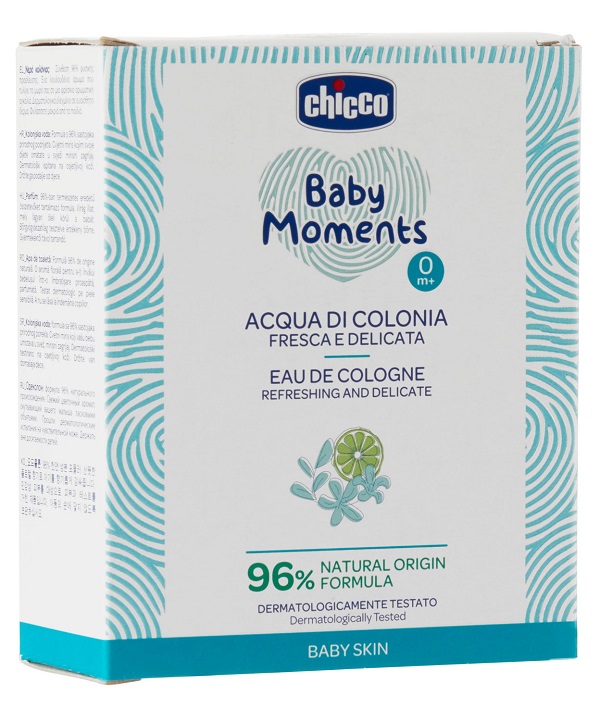 CHICCO BABY MOMENTS ACQUA DI COLONIA FRESCA E DELICATA 100 ML - dottorbianchi.it