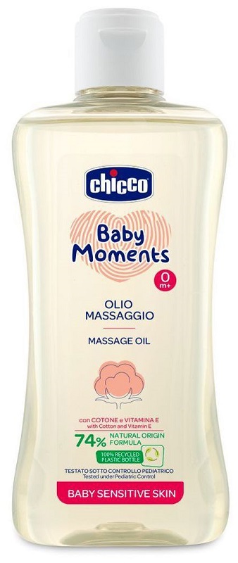 CHICCO BABY MOMENTS OLIO MASSAGGIO SENSITIVE 200 ML - dottorbianchi.it