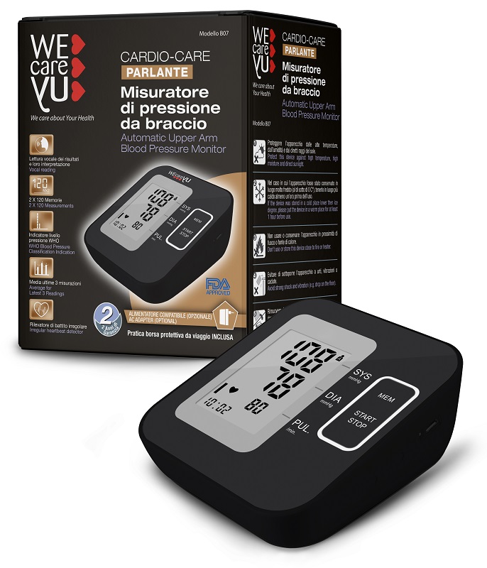 MISURATORE DI PRESSIONE DA BRACCIO PARLANTE WECAREYU CARDIO CARE - dottorbianchi.it
