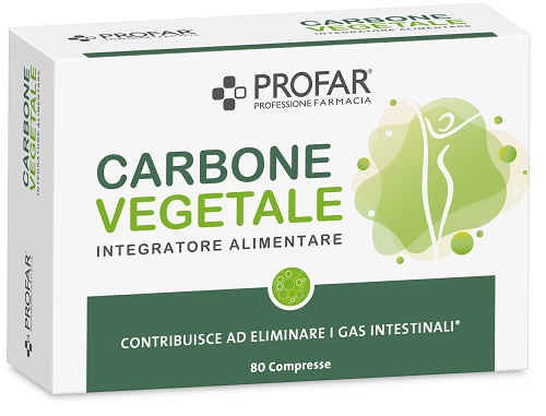 PROFAR CARBONE VEGETALE 80 COMPRESSE - dottorbianchi.it