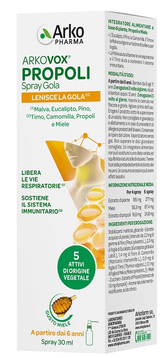 ARKOVOX PROPOLI SPRAY 30 ML - dottorbianchi.it