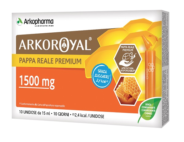 ARKOROYAL PAPPA REALE 1500MG SENZA ZUCCHERO 10 FLACONCINI DA 15 ML - dottorbianchi.it