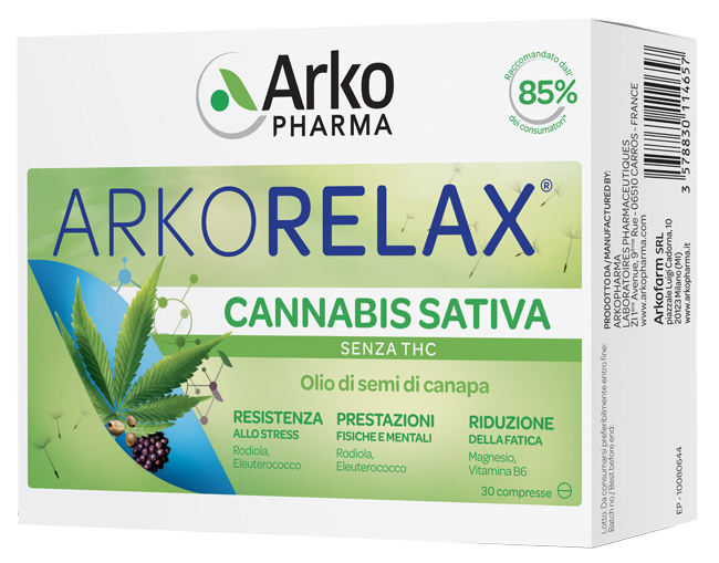 ARKORELAX CANNABIS SATIVA 30 COMPRESSE - dottorbianchi.it