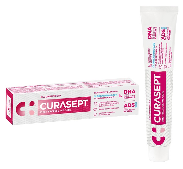 CURASEPT GEL DENTIFRICIO ADS DNA TRATTAMENTO LENITIVO 75 ML - dottorbianchi.it