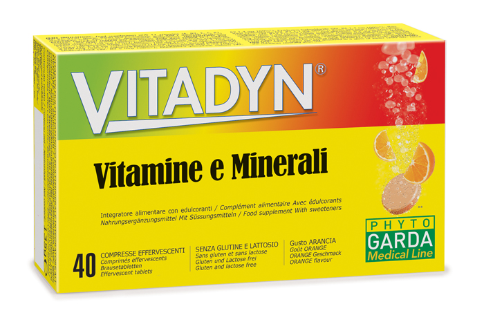 VITADYN VITAMINE/MINERALI 40 COMPRESSE EFFERVESCENTI IN 2 TUBI - dottorbianchi.it