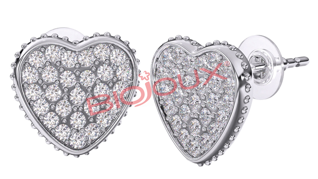 BJT256 ORECCHINO HEART CRYSTALS 10 MM - dottorbianchi.it