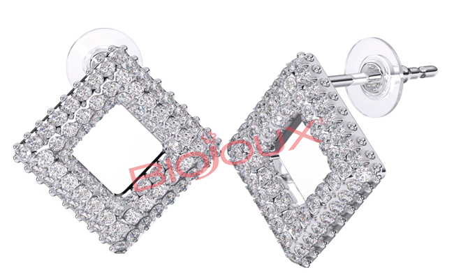 BJT258 ORECCHINO FRAME CRYSTALS 10 MM - dottorbianchi.it