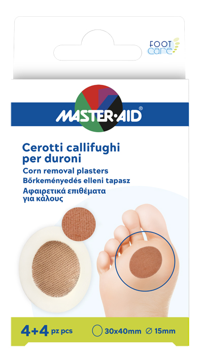 CEROTTO CALLIFUGO MASTER-AID FOOTCARE PER DURONI 4+4 PEZZI B1 - dottorbianchi.it