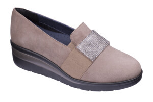 CALZATURA ENJA SUEDE+STRASS WOMAN LIGHT TAUPE 36 - dottorbianchi.it
