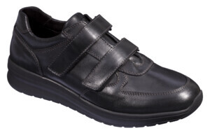 CALZATURA LIAM 2 STRAPS LEATHER MAN BLACK 42 - dottorbianchi.it