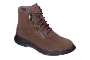 CALZATURA YORK DOUBLE ZIP SUEDE WOMAN COFFEE 36 - dottorbianchi.it