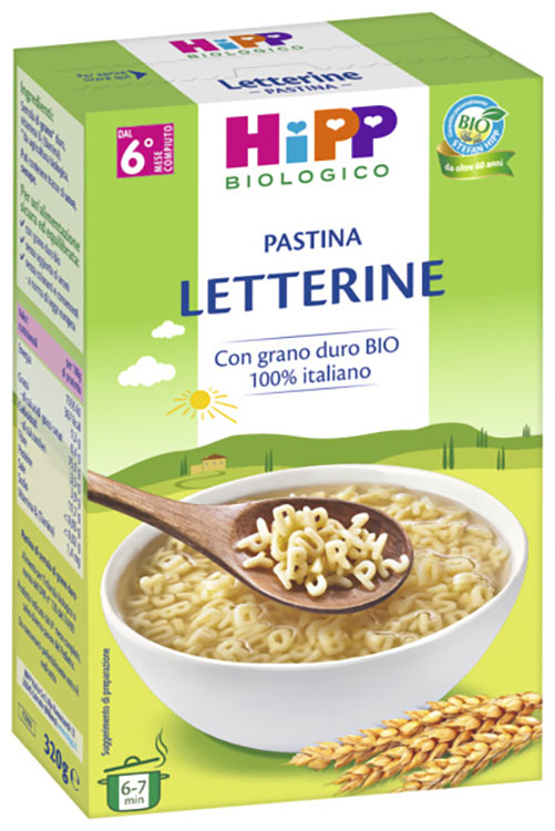 HIPP BIO PASTINA LETTERINE 320 G - dottorbianchi.it