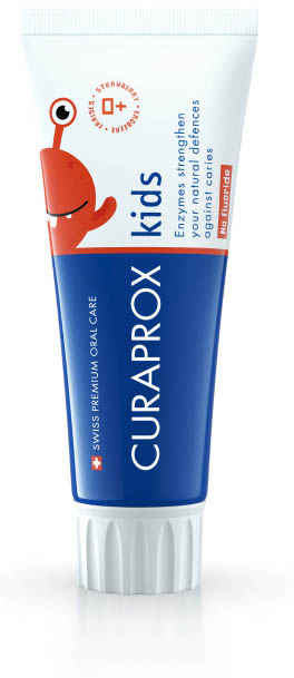 CURAPROX KIDS TOOTHPASTE STRAWBERRY FLAVOR 0 PPM 60 ML - dottorbianchi.it