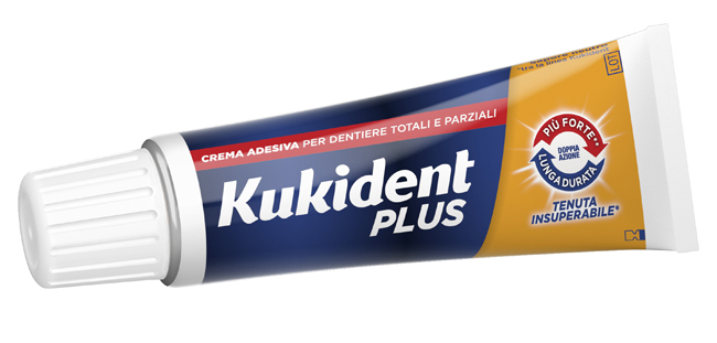 KUKIDENT PLUS DOPPIA AZIONE CREMA ADESIVA DENTIERE 40 G - dottorbianchi.it