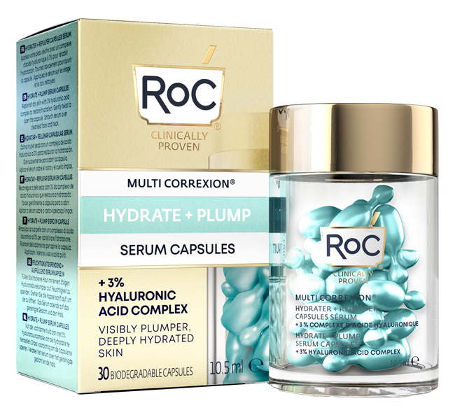 ROC MULTI CORREXION HYDRATE+ PLUMP SIERO VISO IN CAPSULE 30 CAPSULE - dottorbianchi.it