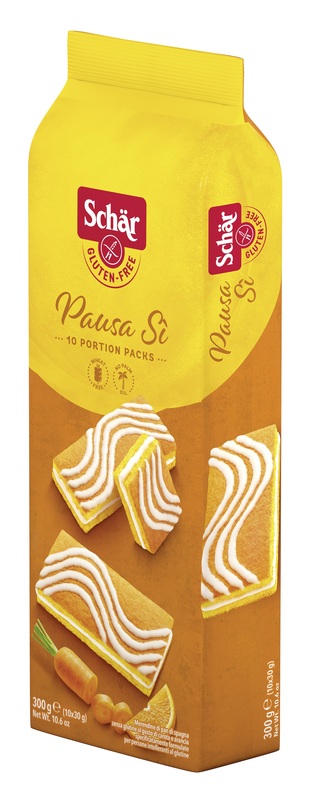 SCHAR PAUSA SI' MERENDINE DI PAN DI SPAGNA AL GUSTO DI CAROTA E ARANCIA 10 PORZIONI DA 30 G - dottorbianchi.it