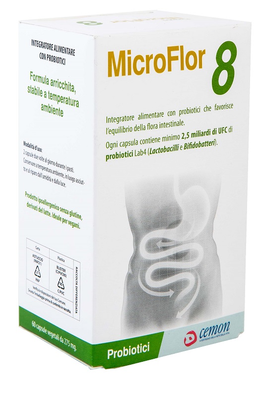MICROFLOR 8 60 CAPSULE VEGETALI NO FRIGO - dottorbianchi.it