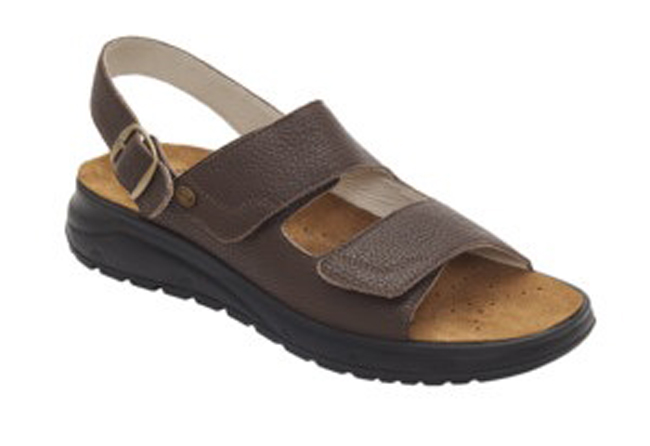 GABRIEL SANDAL MAN PELLE BOTTALATA MARRONE 41 - dottorbianchi.it