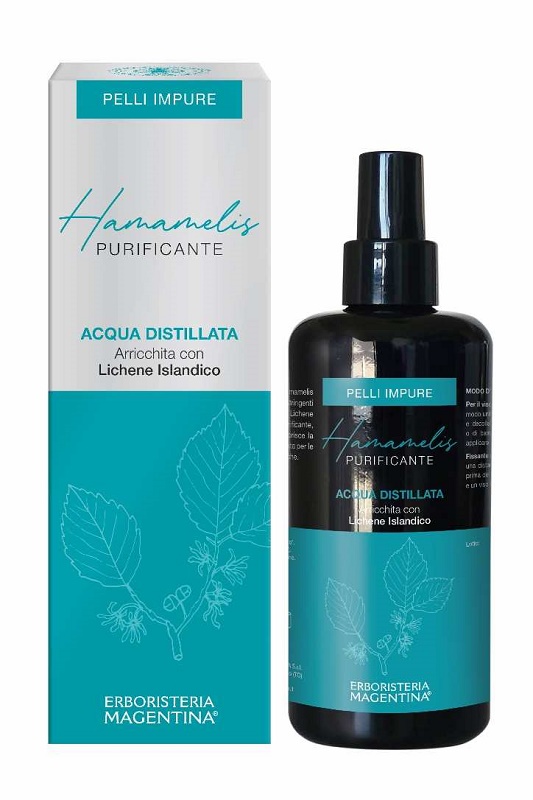 ACQUA DISTILLATA ARRICCHITA HAMAMELIS PURIFICANTE PELLI IMPURE 200 ML - dottorbianchi.it