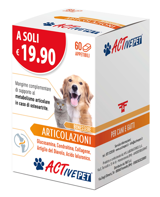 ACTIVE PET ARTICOLAZIONI 60 COMPRESSE - dottorbianchi.it