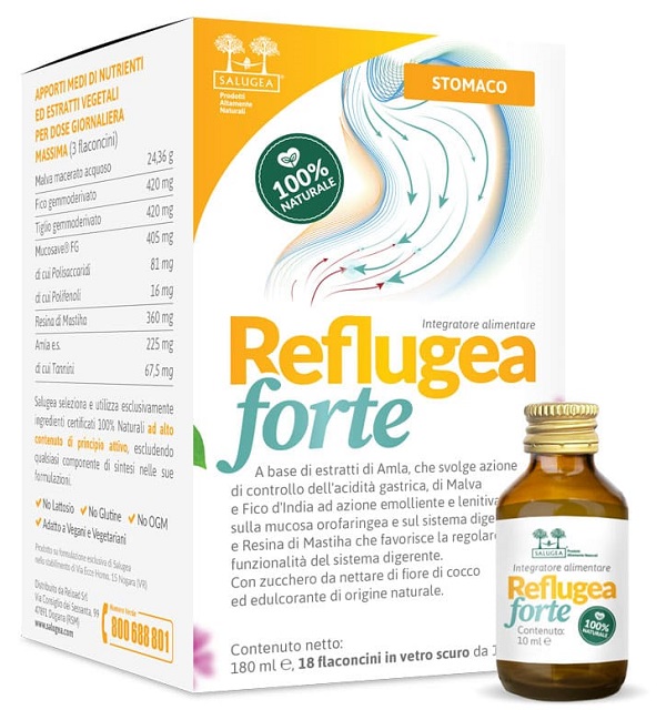 SALUGEA REFLUGEA FORTE 18 FLACONCINI DA 10 ML - dottorbianchi.it