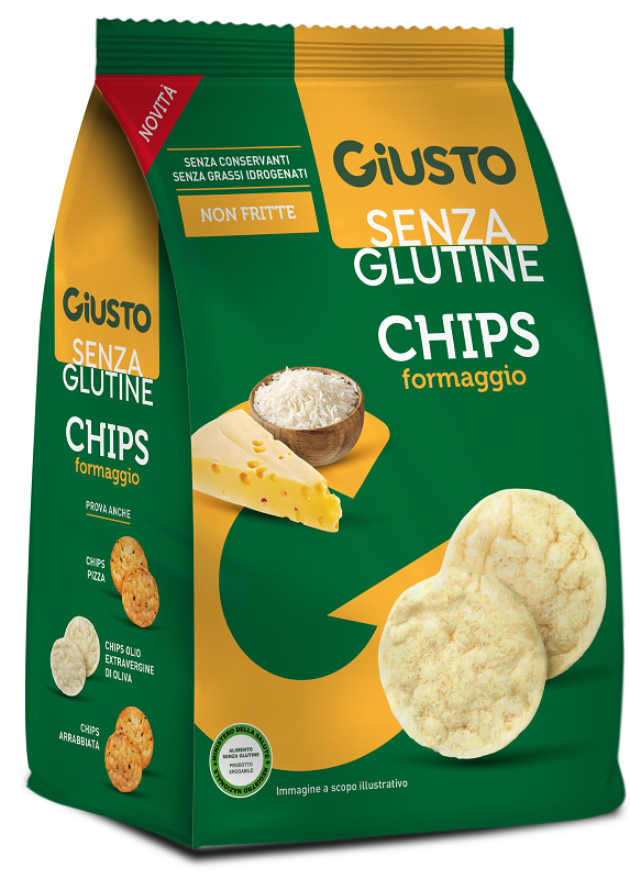 GIUSTO SENZA GLUTINE CHIPS FORMAGGIO 40 G - dottorbianchi.it