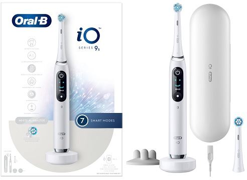 ORAL-B IO 9 WHITE SPAZZOLINO ELETTRICO + 2 REFILL TESTINE CON CUSTODIA DA VIAGGIO - dottorbianchi.it