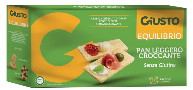 GIUSTO EQUILIBRIO SENZA GLUTINE PAN LEGGERO CROCCANTE 250 G - dottorbianchi.it