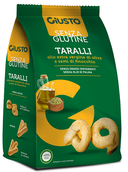 GIUSTO SENZA GLUTINE TARALLI FINOCCHIO 175 G - dottorbianchi.it
