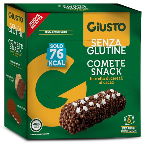 GIUSTO SENZA GLUTINE COMETE SNACK 120 G - dottorbianchi.it