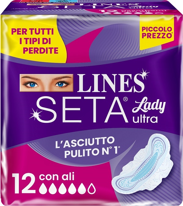 LINES SETA ULTRA ASSORBENTI LADY ALI DWCT 12 PEZZI - dottorbianchi.it