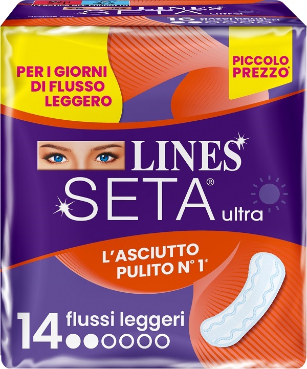 LINES SETA ULTRA ASSORBENTI LEGGERO DWCT 14 PEZZI - dottorbianchi.it