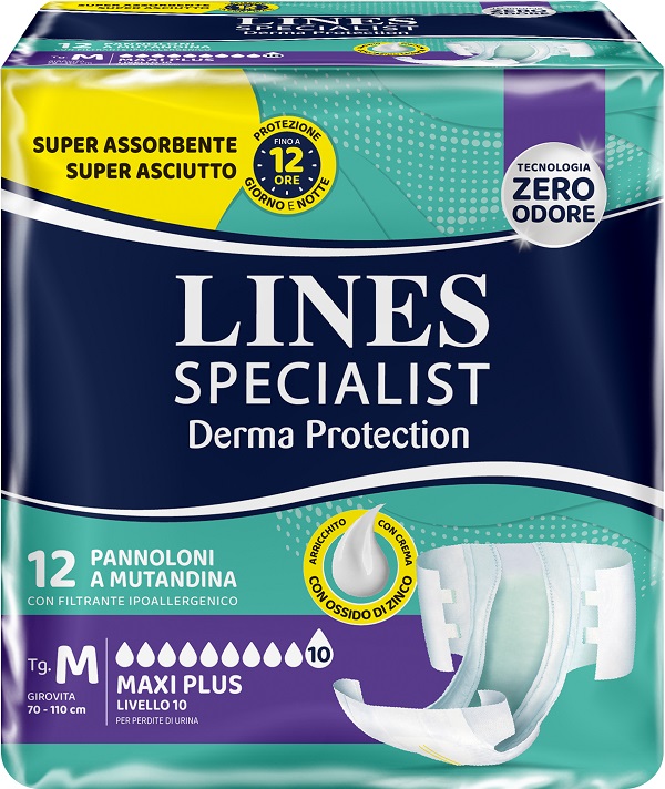 PANNOLONE MUTANDINA LINES SPECIALIST DERM AP M 12 PEZZI - dottorbianchi.it