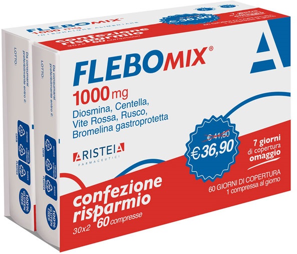 FLEBOMIX 1000 MG 60 COMPRESSE BI-PACK - dottorbianchi.it