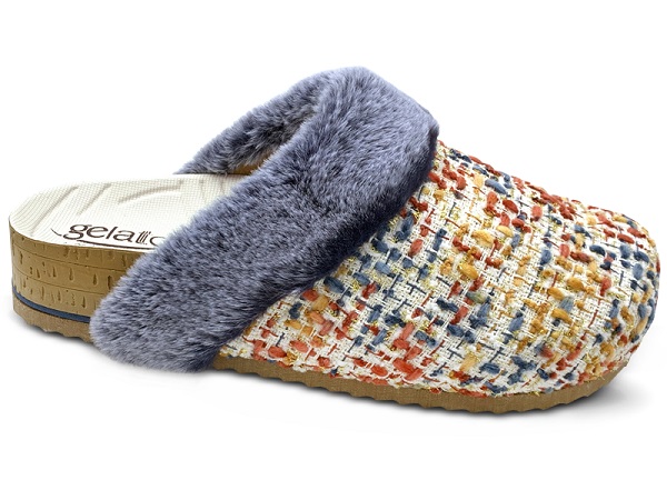 PLANTARE INDOSSABILE PUNTA CHIUSA WOODSTOCK SOFT FURRY MULTI BLU 41/42 - dottorbianchi.it