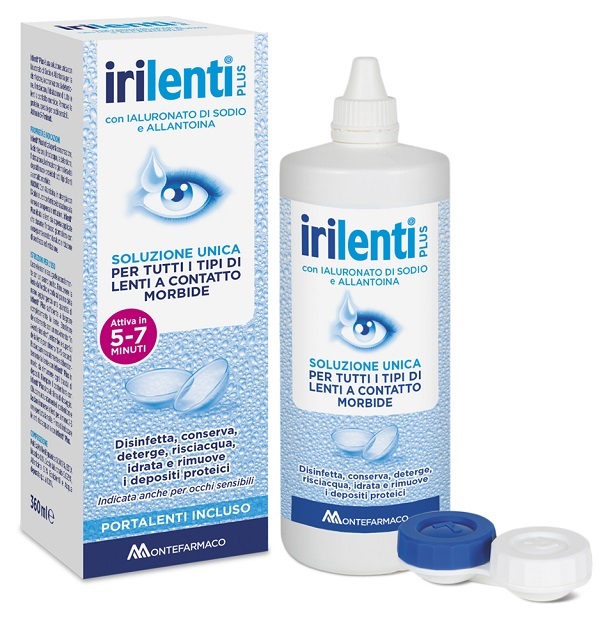 SOLUZIONE UNICA PER LENTI A CONTATTO IRILENTI 360 ML + PORTALENTI - dottorbianchi.it