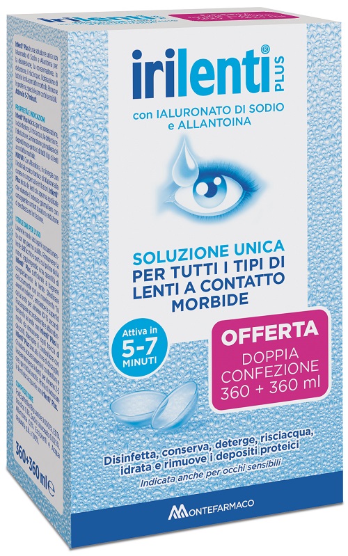 SOLUZIONE UNICA PER LENTI A CONTATTO IRILENTI 2 PEZZI DA 360 ML - dottorbianchi.it