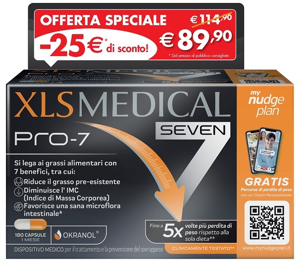 XLS MEDICAL PRO 7 180 CAPSULE TAGLIO PREZZO - dottorbianchi.it