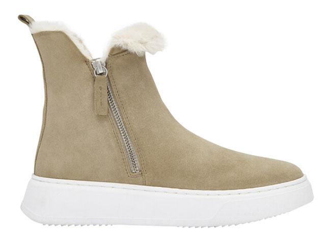 BROOKLYN BOOTIE FUR SUEDE STIVALE WOMAN BEIGE 36 - dottorbianchi.it