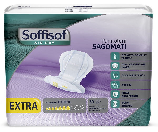 PANNOLONE SOFFISOF AIR DRY SAGOMATO EXTRA 30 PEZZI - dottorbianchi.it