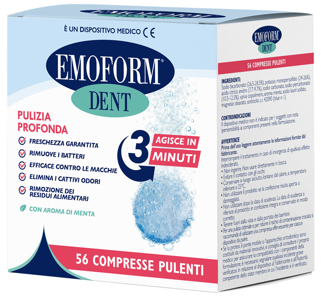 COMPRESSE PULENTI EMOFORM DENT 56 PEZZI - dottorbianchi.it