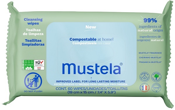 MUSTELA SALVIETTE COMPOSTABILI PROFUMATE 60 PEZZI - dottorbianchi.it